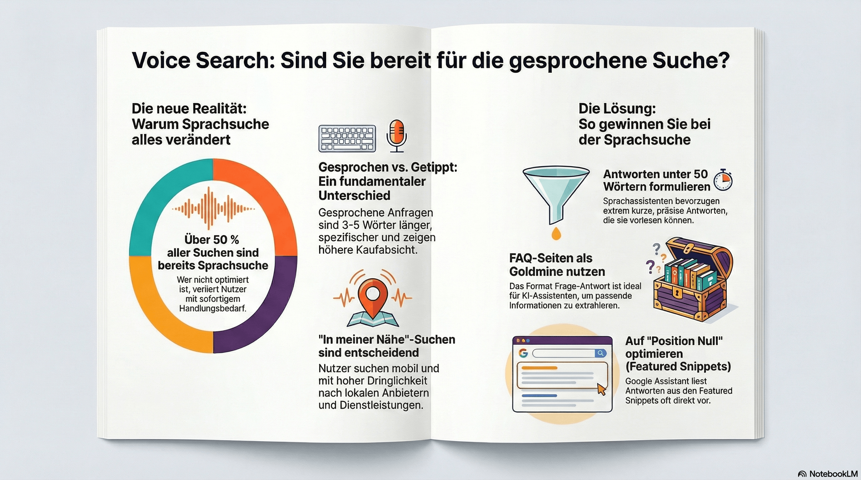 Voice Search FAQ Infografik